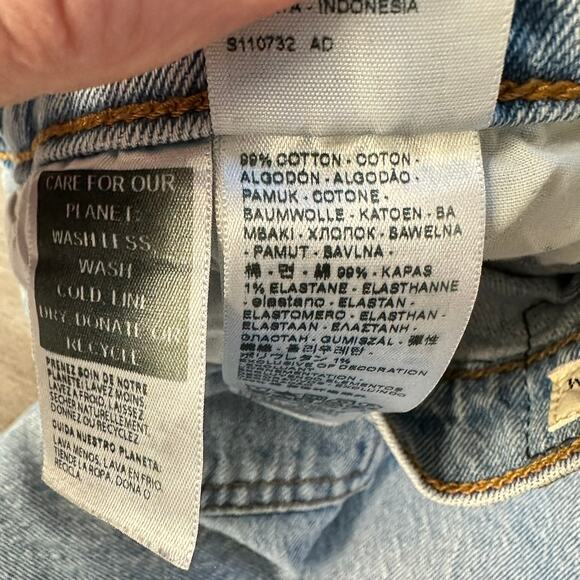 Leiv's Ribcage Straight Ankle Jeans Premium Denim Medium Wash 27 - Picture 10 of 16